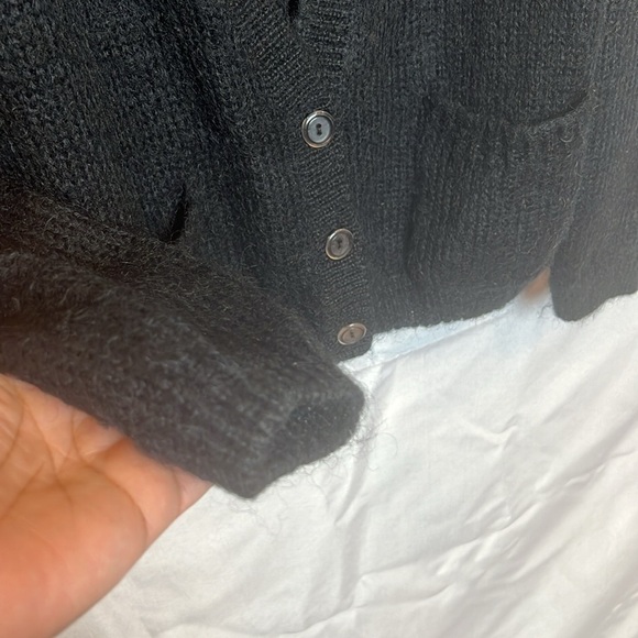 Penbrooke Lane Vintage Mohair Blend Black 3 button Cardigan Size Medium - Picture 7 of 12